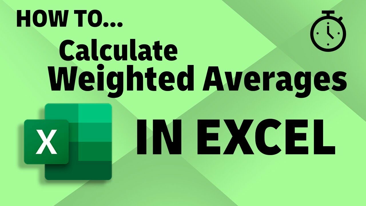 How To Calculate Weighted Averages In Excel Pango
